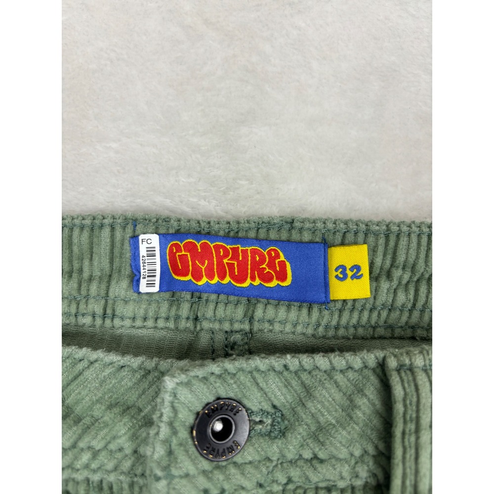 Empyre Mens 32x29 Sage Green Corduroy Loose Fit Skate Pants Streetwear - Picture 3 of 9